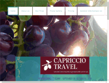 Tablet Screenshot of capricciotravel.com